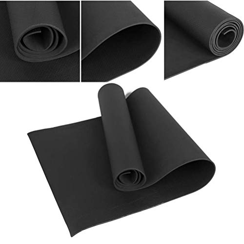 Hughdy - Esterilla de ejercicio de 4 mm, de goma EVA antideslizante, fina Hughdy - Esterilla de ejercicio de 4 mm, de goma EVA antideslizante, fina