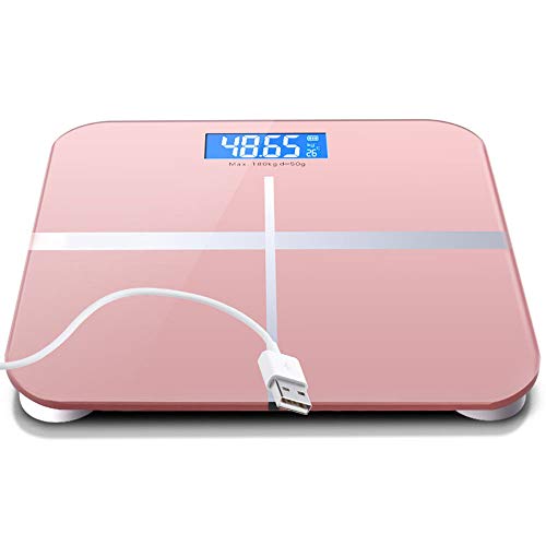 HUIHUAN Báscula de baño de peso corporal digital digital con tecnología Step-On Batería USB Recargable Diseño delgado Pantalla de retroiluminación HUIHUAN Báscula de baño de peso corporal digital digital con tecnología Step-On Batería USB Recargable Diseño delgado Pantalla de retroiluminación