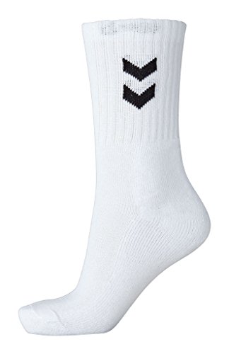 Hummel 9 pares de calcetines deportivos unisex, 22030, Blanco, 41 - 45 (Size 12)