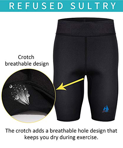 HuntDream Pantalones de Sauna para el Sudor Caliente para Hombres Pantalones Cortos para Adelgazar Thermo Shaper para Perder Peso Neopreno Quemador de Grasa