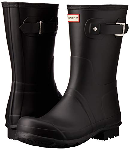 Hunter Short, Botas de Lluvia Unisex Adulto, Black, 42 EU