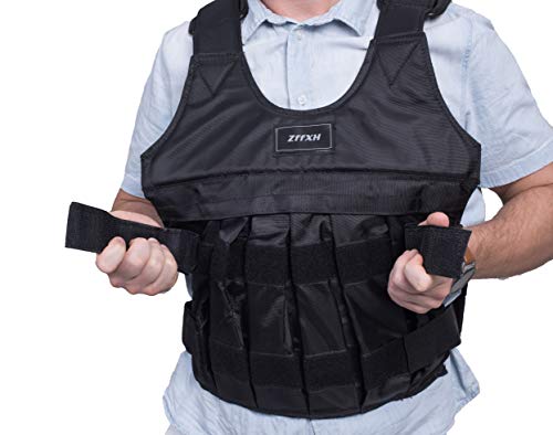 HunterBee Chaleco de entrenamiento con peso ajustable para ejercicios de entrenamiento Fitness Running negro adulto/50KG HunterBee Chaleco de entrenamiento con peso ajustable para ejercicios de entrenamiento Fitness Running negro adulto/50KG