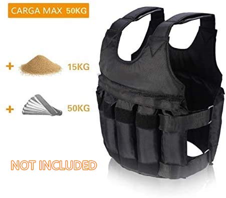HunterBee Chaleco de entrenamiento con peso ajustable para ejercicios de entrenamiento Fitness Running negro adulto/50KG HunterBee Chaleco de entrenamiento con peso ajustable para ejercicios de entrenamiento Fitness Running negro adulto/50KG