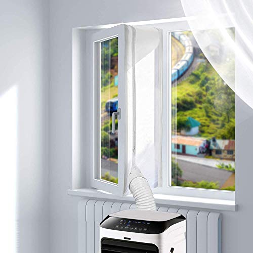 HUOU Cubierta Aislante para Ventanas Abatibles y Puertas para Aparatos De Aire Acondicionado Portátiles y Secadoras. Fácil Instalación Evita La Entrada de Mosquitos. Perímetro Máximo de 400cm HUOU Cubierta Aislante para Ventanas Abatibles y Puertas para Aparatos De Aire Acondicionado Portátiles y Secadoras. Fácil Instalación Evita La Entrada de Mosquitos. Perímetro Máximo de 400cm