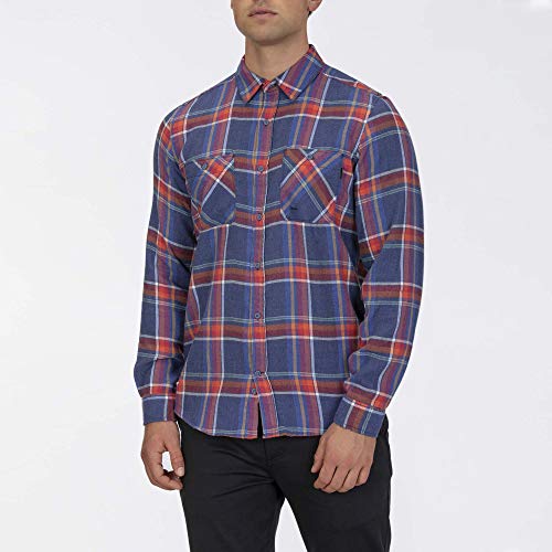 Hurley M Creeper Washed L/S Camisa, Hombre, Gym Blue, S