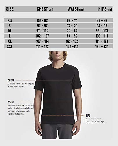 Hurley M One&Only Surf Long Sleeve Camiseta de Manga Larga, Hombre, Negro (Black/White), L
