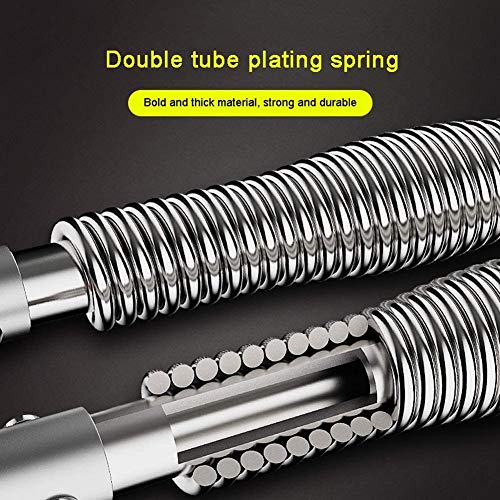 HUWAI-F expansor de pecho doble ejercitador de resorte, ejercicios de brazo expansor de pecho – Power Twister Spring Bar con resistencia ajustable 0 kg a 15 kg