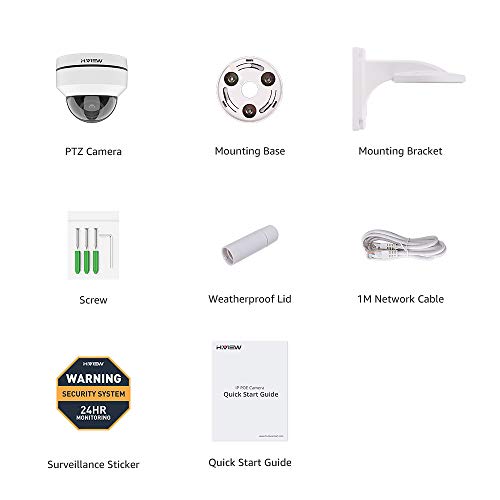 H.VIEW PoE IP PTZ Cámara de vigilancia 5 MP FHD ONVIF 5X zoom óptico 3.05-15,5 mm cámara de seguridad giratoria para exterior IP67 IR visión nocturna detección de movimiento H.VIEW PoE IP PTZ Cámara de vigilancia 5 MP FHD ONVIF 5X zoom óptico 3.05-15,5 mm cámara de seguridad giratoria para exterior IP67 IR visión nocturna detección de movimiento