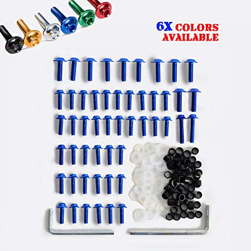 HWH 158pcs Motorcycle Barra de carenado Tornillos de sujeción Tornillo para Ya.MA.MA YZF R6 YZFR6 1999-2002 2000 2001 Cuerpo de Pernos de Aluminio de Aluminio Durable (Color : Gold) HWH 158pcs Motorcycle Barra de carenado Tornillos de sujeción Tornillo para Ya.MA.MA YZF R6 YZFR6 1999-2002 2000 2001 Cuerpo de Pernos de Aluminio de Aluminio Durable (Color : Gold)