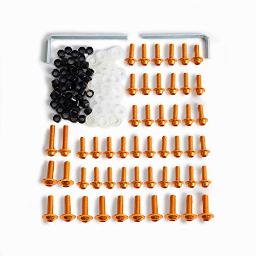 HWH 158pcs Motorcycle Barra de carenado Tornillos de sujeción Tornillo para Ya.MA.MA YZF R6 YZFR6 1999-2002 2000 2001 Cuerpo de Pernos de Aluminio de Aluminio Durable (Color : Gold) HWH 158pcs Motorcycle Barra de carenado Tornillos de sujeción Tornillo para Ya.MA.MA YZF R6 YZFR6 1999-2002 2000 2001 Cuerpo de Pernos de Aluminio de Aluminio Durable (Color : Gold)