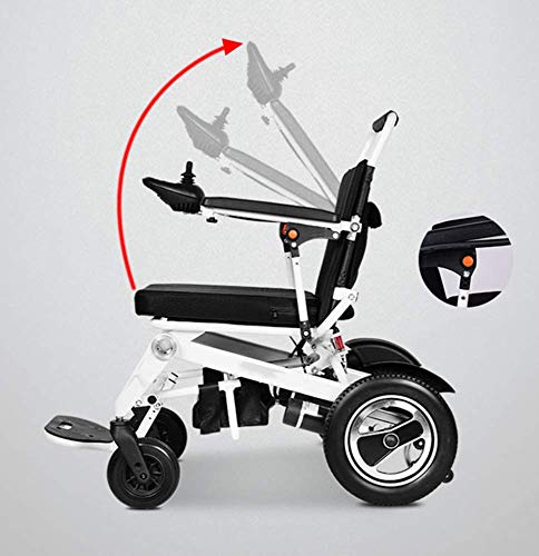 HXCD Silla de Ruedas eléctrica Plegable Liviana, Silla eléctrica Plegable con batería de Iones de Litio, Silla de Scooter motorizada eléctrica Plegable portátil para discapacitados y Ancianos, ne