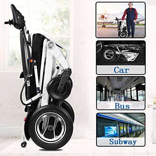 HXCD Silla de Ruedas eléctrica Plegable Liviana, Silla eléctrica Plegable con batería de Iones de Litio, Silla de Scooter motorizada eléctrica Plegable portátil para discapacitados y Ancianos, ne HXCD Silla de Ruedas eléctrica Plegable Liviana, Silla eléctrica Plegable con batería de Iones de Litio, Silla de Scooter motorizada eléctrica Plegable portátil para discapacitados y Ancianos, ne
