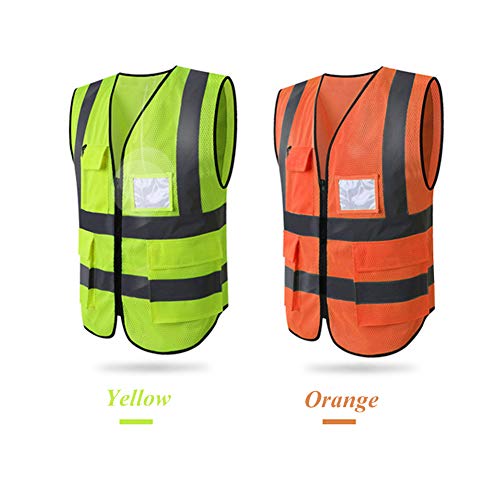 Hycoprot Chaleco de Seguridad Reflectante Malla Alta Visibilidad Ropa de Trabajo Gerente Ejecutivo Chaqueta de Chaleco Cremallera Brace Seguridad Teléfono móvil Titular de ID de Bolsillo M Hycoprot Chaleco de Seguridad Reflectante Malla Alta Visibilidad Ropa de Trabajo Gerente Ejecutivo Chaqueta de Chaleco Cremallera Brace Seguridad Teléfono móvil Titular de ID de Bolsillo M