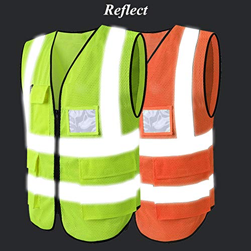 Hycoprot Chaleco de Seguridad Reflectante Malla Alta Visibilidad Ropa de Trabajo Gerente Ejecutivo Chaqueta de Chaleco Cremallera Brace Seguridad Teléfono móvil Titular de ID de Bolsillo M Hycoprot Chaleco de Seguridad Reflectante Malla Alta Visibilidad Ropa de Trabajo Gerente Ejecutivo Chaqueta de Chaleco Cremallera Brace Seguridad Teléfono móvil Titular de ID de Bolsillo M