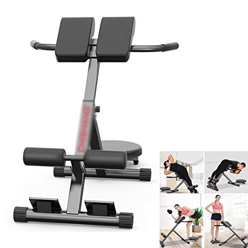 HYDT Bancos Ajustables Silla Romana Plegable, Máquina de Torsión de Cintura de Sillas de Fitness Multifuncional para Adultos Unisex, Equipo Casero de la Aptitud del Gimnasio, 300 Kg