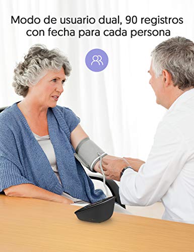 HYLOGY Tensiómetro de Brazo, Monitor de Presión Arterial Digital Automatico con Gran Pantalla Led, Deteccion de Irregular Arritmia, Brazalete 22-42cm, 2x90 Memoria y Usb HYLOGY Tensiómetro de Brazo, Monitor de Presión Arterial Digital Automatico con Gran Pantalla Led, Deteccion de Irregular Arritmia, Brazalete 22-42cm, 2x90 Memoria y Usb