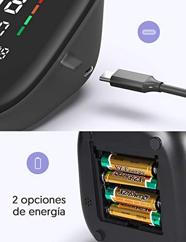HYLOGY Tensiómetro de Brazo, Monitor de Presión Arterial Digital Automatico con Gran Pantalla Led, Deteccion de Irregular Arritmia, Brazalete 22-42cm, 2x90 Memoria y Recargable Usb HYLOGY Tensiómetro de Brazo, Monitor de Presión Arterial Digital Automatico con Gran Pantalla Led, Deteccion de Irregular Arritmia, Brazalete 22-42cm, 2x90 Memoria y Recargable Usb