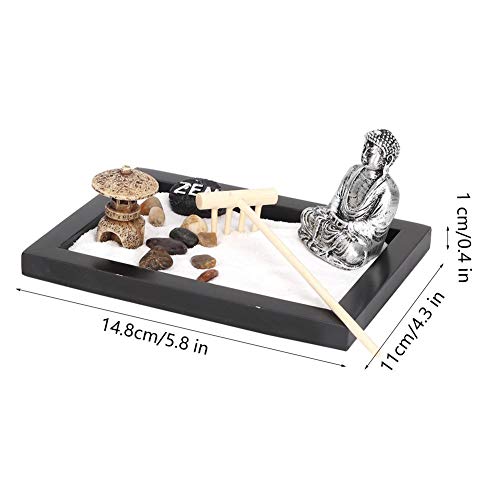 Hztyyier Arena Mesa de Arena Jardín Zen Buddha Rastrillo Arena Caja de Arena Meditación Paisaje artístico Decoración de la Oficina en casa Hztyyier Arena Mesa de Arena Jardín Zen Buddha Rastrillo Arena Caja de Arena Meditación Paisaje artístico Decoración de la Oficina en casa