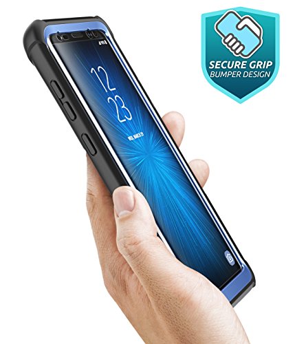 i-Blason Funda Galaxy S9 [Ares] 360 Grados Case Transparente Carcasa con Protector de Pantalla Integrado para Samsung Galaxy S9 2018 Azul