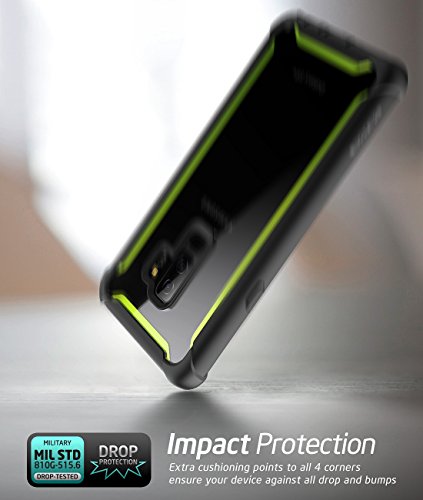 i-Blason Funda Galaxy S9 Plus [Ares] 360 Carcasa Completa Transparente Case con Protector de Pantalla Incorporada para Samsung Galaxy S9 Plus - Verde