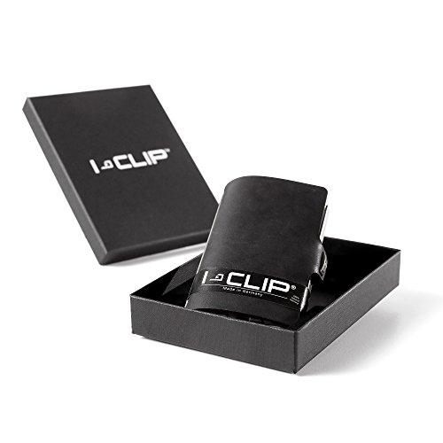 I-CLIP ® Cartera Soft-Touch Negro, Metallic-Grey (Disponible En 8 Variantes)