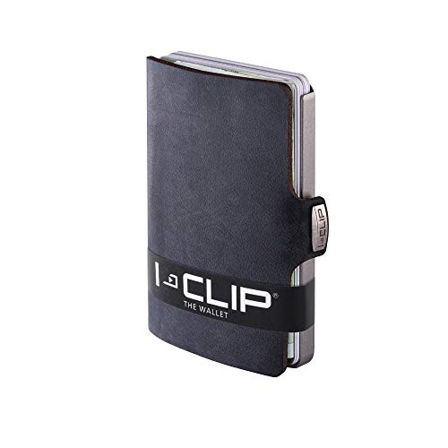 I-CLIP ® Cartera Soft-Touch Negro, Metallic-Grey (Disponible En 8 Variantes)