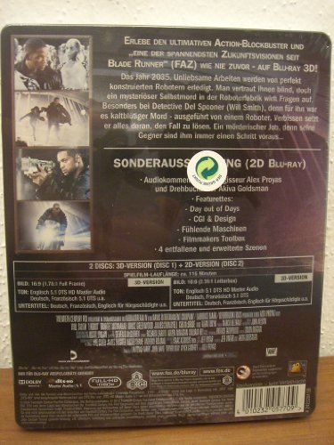 I, Robot 3D - Steelbook (Blu-ray 3D) Blu-ray Media-Markt Exklusive, Regionalfree, Limited Lenticular Steelbook I, Robot 3D - Steelbook (Blu-ray 3D) Blu-ray Media-Markt Exklusive, Regionalfree, Limited Lenticular Steelbook