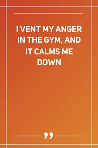 I Vent My Anger In The Gym, And It Calms Me Down: Wide Ruled Lined Paper Notebook | Gradient Color - 6 x 9 Inches (Soft Glossy Cover)