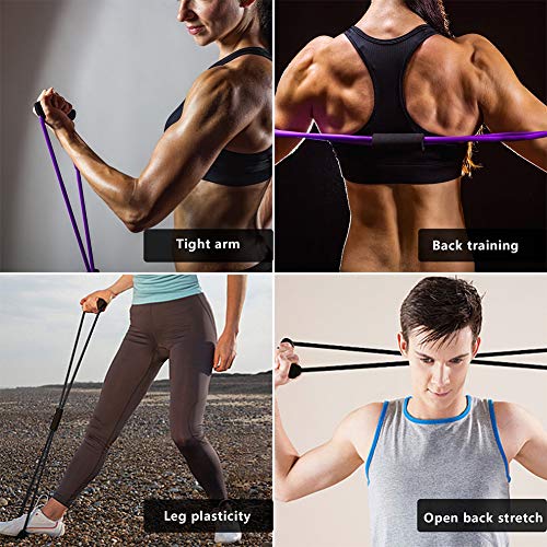 I-WILL Banda de Resistencia 8 Tirar de la Cuerda Elásticos de Fitness Ejercicio Muscular Cuerda de Tubo de Yoga Tube para Terapia Física Entrenamiento en Casa Formación para Yoga, Pilates, Tramo I-WILL Banda de Resistencia 8 Tirar de la Cuerda Elásticos de Fitness Ejercicio Muscular Cuerda de Tubo de Yoga Tube para Terapia Física Entrenamiento en Casa Formación para Yoga, Pilates, Tramo