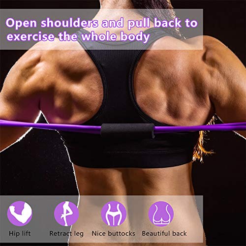 I-WILL Banda de Resistencia 8 Tirar de la Cuerda Elásticos de Fitness Ejercicio Muscular Cuerda de Tubo de Yoga Tube para Terapia Física Entrenamiento en Casa Formación para Yoga, Pilates, Tramo