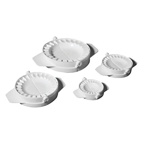 Ibili 707700 - Set 4 Molde Empanadillas,5.5 / 7.5 / 9.5 / 12.5 cm 4 piezas, plástico, blanco Ibili 707700 - Set 4 Molde Empanadillas,5.5 / 7.5 / 9.5 / 12.5 cm 4 piezas, plástico, blanco