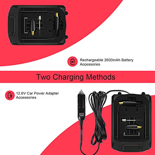 ICARMAINT Compresor Aire Portátil Coche Bomba de Aire Inflador 140PSI Eléctrico Recargable con LED y Pantalla LCD 35 L/min Automático Inflador Neumaticos para Bicicleta, Moto, Pelota 12V DC