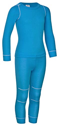 icefeld® - Conjunto de ropa interior térmica transpirable para niños - Ropa cálida de manga larga + calzoncillos largos (ÖkoTex100) en azul, azul marino, rosa o negro. Azul_ 110-116 cm icefeld® - Conjunto de ropa interior térmica transpirable para niños - Ropa cálida de manga larga + calzoncillos largos (ÖkoTex100) en azul, azul marino, rosa o negro. Azul_ 110-116 cm