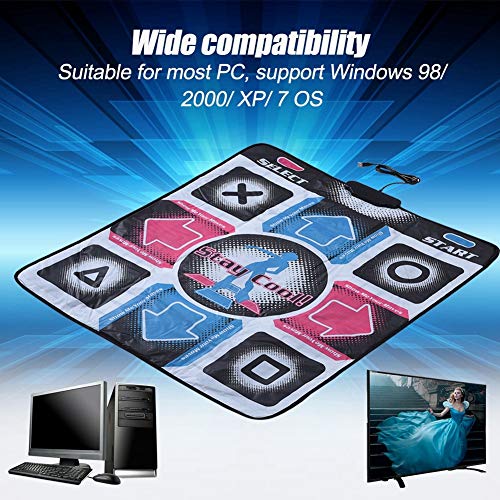 Ichiias Dance Mat Manta Antideslizante Duradera Resistente al Desgaste Baile Step Pad Dancer Blanket con USB para PC Ichiias Dance Mat Manta Antideslizante Duradera Resistente al Desgaste Baile Step Pad Dancer Blanket con USB para PC