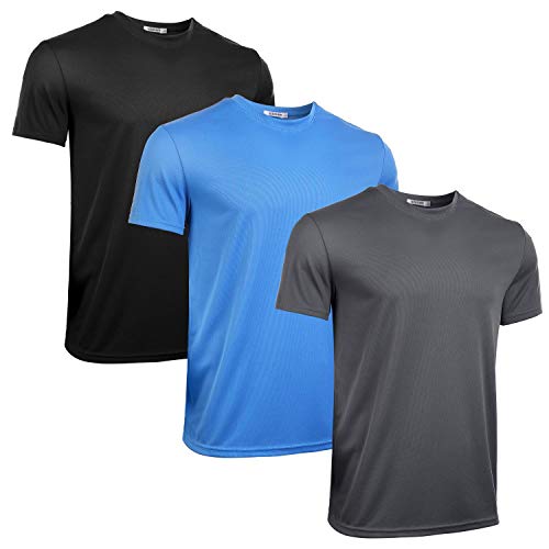 iClosam Paquete 3 Camisetas Deporte Hombre Fitness Casual Seco RáPido T-Shirt Running Yoga Ciclismo iClosam Paquete 3 Camisetas Deporte Hombre Fitness Casual Seco RáPido T-Shirt Running Yoga Ciclismo