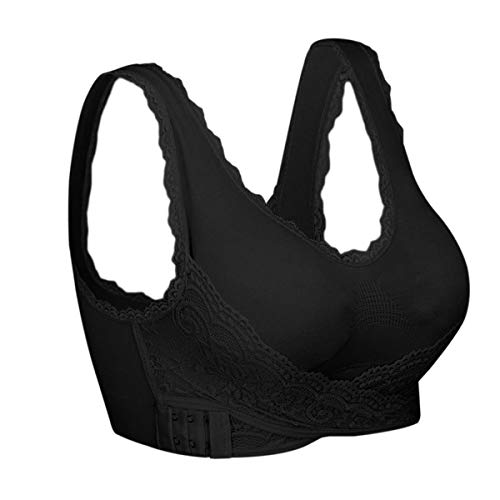 iClosam Sujetador Deportivo Encaje Mujer（1/2/3pack） Bra Push Up con Almohadillas Extraíbles para Yoga/Fitness/Ejercicio/USA de Diaria