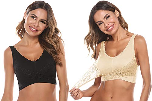 iClosam Sujetador Deportivo Encaje Mujer,Sujetadores Ajustable Bra Deporte Sin Costuras para Gimnasio Yoga Bailar Corriendo Fitness iClosam Sujetador Deportivo Encaje Mujer,Sujetadores Ajustable Bra Deporte Sin Costuras para Gimnasio Yoga Bailar Corriendo Fitness