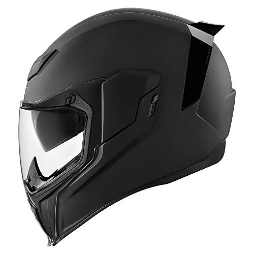 Icon Casco de moto Airflite Rubatone negro mate 2019, talla XL (61) Icon Casco de moto Airflite Rubatone negro mate 2019, talla XL (61)