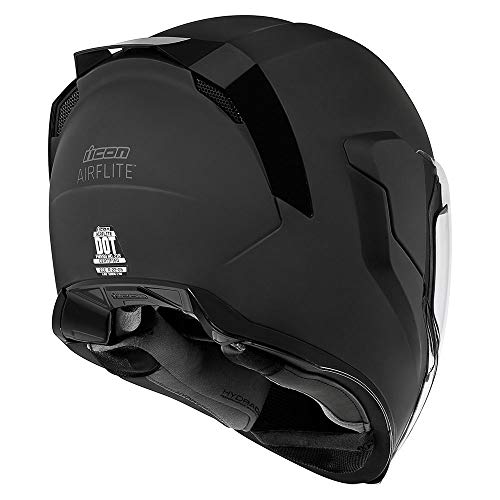 Icon Casco de moto Airflite Rubatone negro mate 2019, talla XL (61) Icon Casco de moto Airflite Rubatone negro mate 2019, talla XL (61)