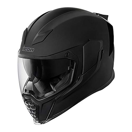 Icon Casco de moto Airflite Rubatone negro mate 2019, talla XL (61) Icon Casco de moto Airflite Rubatone negro mate 2019, talla XL (61)