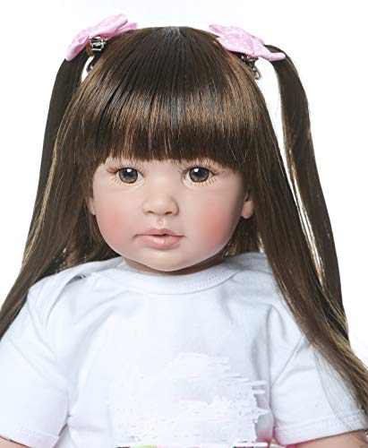 iCradle 24 Pulgadas 61cm Vinilo Reborn Baby Girl Suave Silicona Realistas Reborn Muñecas Juguete Regalo para Niñas Princesa Muñeca Grande Niño