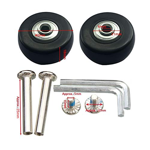 ICTRONIX par de Equipaje, maletín Wheels Rueda de Repuesto para Maleta Equipaje 64mm x 18mm ICTRONIX par de Equipaje, maletín Wheels Rueda de Repuesto para Maleta Equipaje 64mm x 18mm