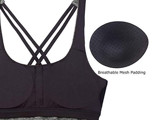 icyzone Camiseta de Fitness Deportiva de Tirantes para Mujer Cruzado-Cruzado 2 en 1 Chaleco Deportivo (S, Charcoal) icyzone Camiseta de Fitness Deportiva de Tirantes para Mujer Cruzado-Cruzado 2 en 1 Chaleco Deportivo (S, Charcoal)