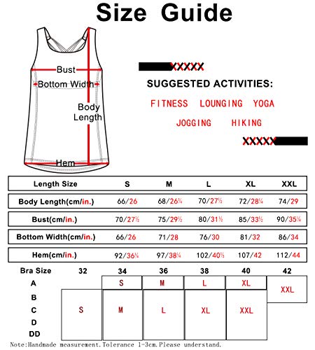 icyzone Camiseta deportiva para mujer con sujetador integrado, 2 en 1, para yoga, gimnasio, fitness, entrenamiento Camuflaje M