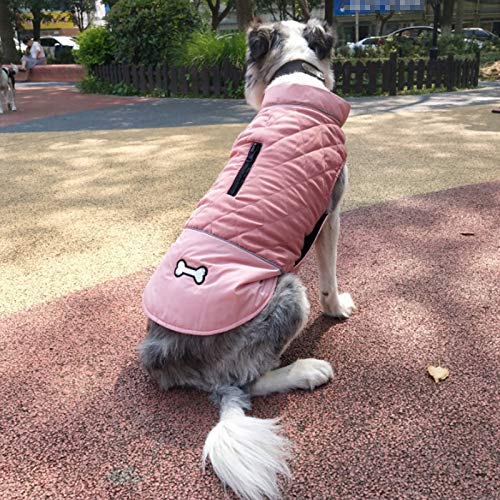 Idepet Chaqueta impermeable para perros Chaqueta cálida de invierno Chaleco, traje de nieve a prueba de viento Ropa para perros Chaleco para mascotas Ropa para perros con orificio para arnés