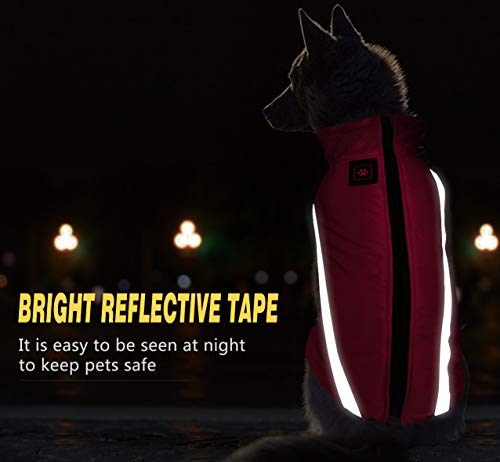 Idepet Impermeable Abrigo para perros Chaqueta abrigadora de invierno, Ropa impermeable para perros al aire libre Traje Chaleco para perros pequeños medianos grandes con orificio para arnés Idepet Impermeable Abrigo para perros Chaqueta abrigadora de invierno, Ropa impermeable para perros al aire libre Traje Chaleco para perros pequeños medianos grandes con orificio para arnés