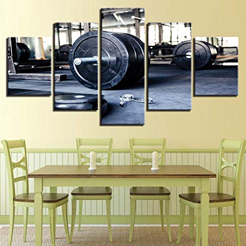 IDzf 5 Pinturas En Lienzo Pinturas En Lienzo Arte De La Pared Decoración para El Hogar Sala De Estar 5 Piezas Halterofilia Deportes Gimnasio Fitness Carteles HD Impresiones Imágenes IDzf 5 Pinturas En Lienzo Pinturas En Lienzo Arte De La Pared Decoración para El Hogar Sala De Estar 5 Piezas Halterofilia Deportes Gimnasio Fitness Carteles HD Impresiones Imágenes