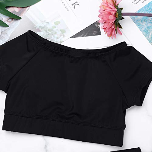 IEFIEL Conjuntos Deportivos para Niña Pantalones Cortos Y Crop Top Ajustado Chaleco Camiseta Corta Leotardo De Gimnasia Fitness Gym Negro A 10-12 años IEFIEL Conjuntos Deportivos para Niña Pantalones Cortos Y Crop Top Ajustado Chaleco Camiseta Corta Leotardo De Gimnasia Fitness Gym Negro A 10-12 años
