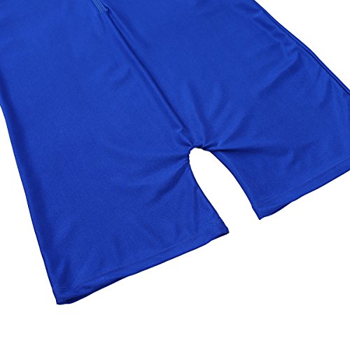 IEFIEL Maillot Cillismo para Ombre Leotardo Deportivo Monos de Gimnasia Ritmica Body Cortos Elástico Conjunto Ropa Interior Lencería para Hombre Azul M