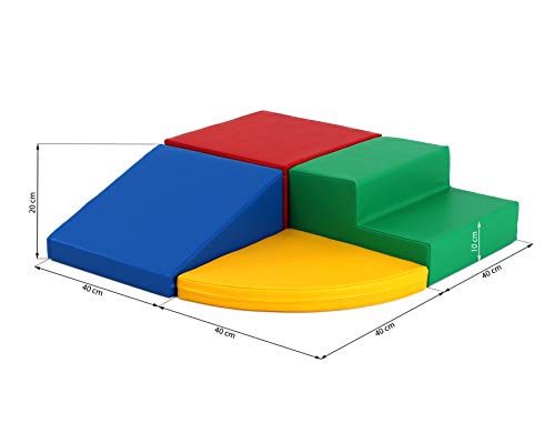 IGLU 4 XL Bloques de Espuma Figuras de Construcción Juguete para Aprendizaje Creativo Infantil Conjunto de Cubos Multicolores